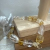 S925 yellow crystal bracelet, Wealth crystal, natural crystal, pure silver accessory, all pure silver and white crystal Specification image
